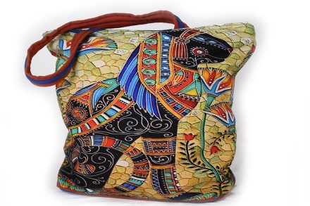 A cat-themed Egyptian purse tote bag